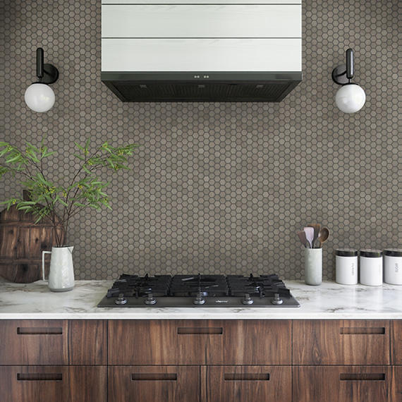 Marazzi Moroccan Concrete 1.5" Hexagon 10" x 12" Ceramic Mosaic