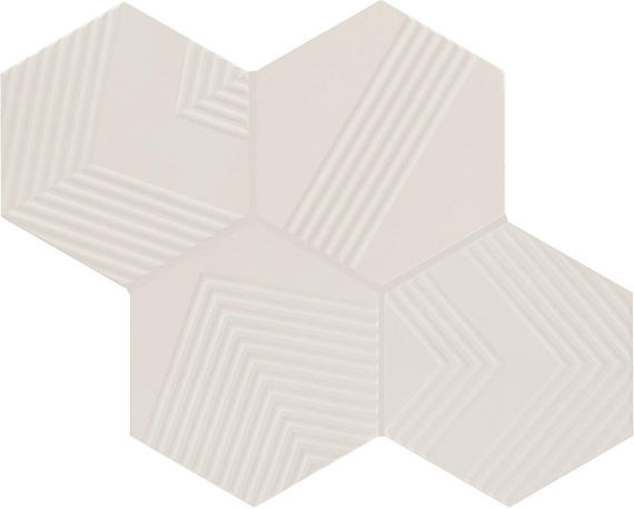 Marazzi Rhyme And Reason Ripple Hexagon 4" x 5" Ceramic Tile