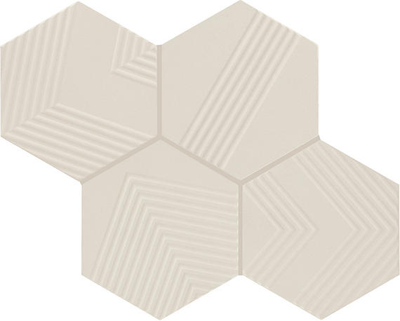 Marazzi Rhyme And Reason Ripple Hexagon 4" x 5" Ceramic Tile