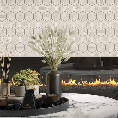 Marazzi Rhyme And Reason Ripple Hexagon 4" x 5" Ceramic Tile