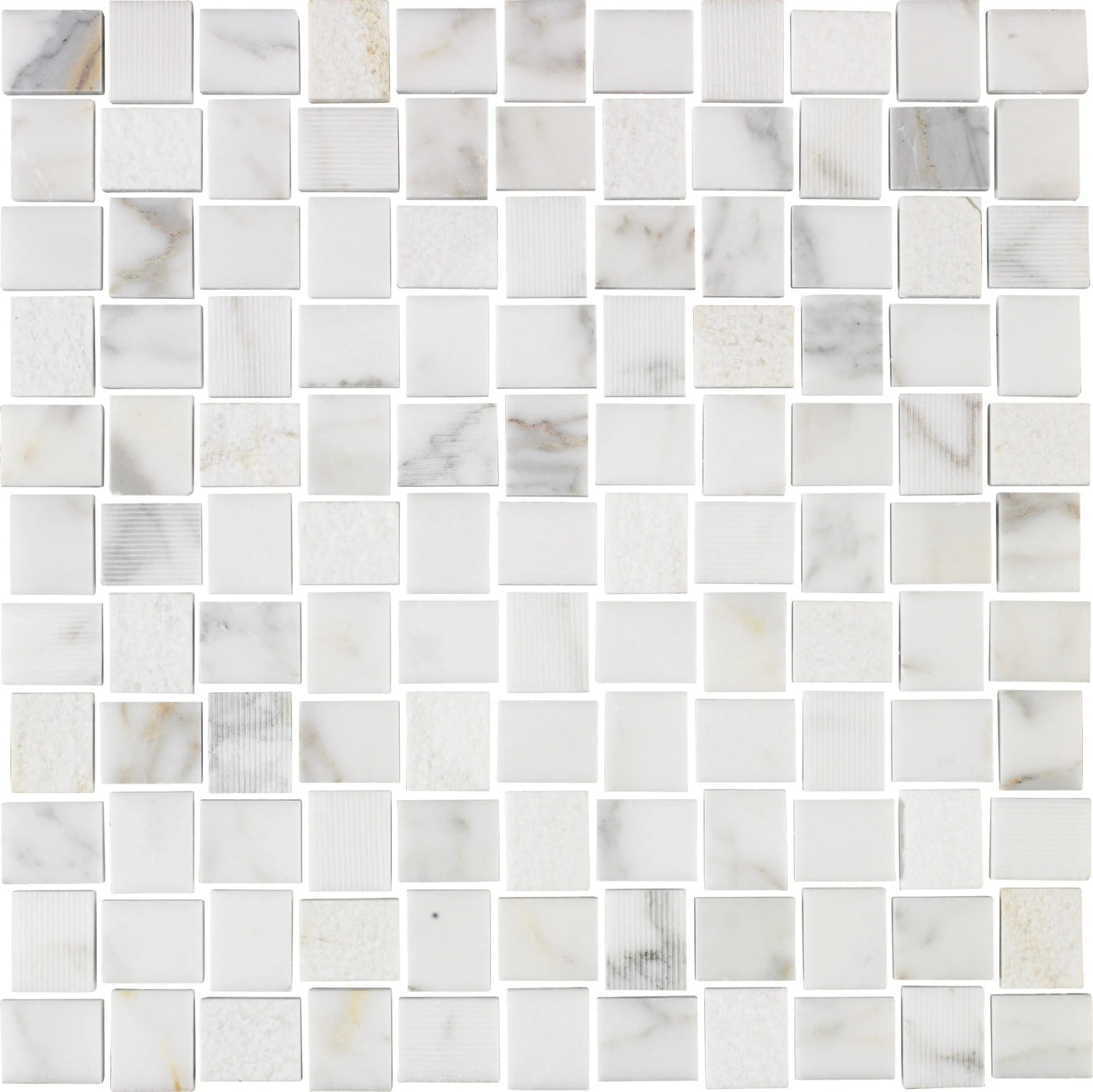 Aspire Stone Marble 1 x 1 Square 12" x 12" Marble Mosaic