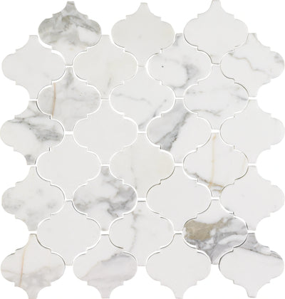 Aspire Stone Marble Lantern 12" x 12" Marble Mosaic