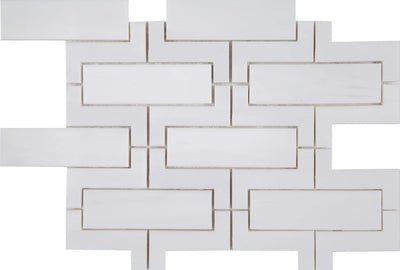 Aspire Stone Marble Versailles 9" x 12" Marble Mosaic