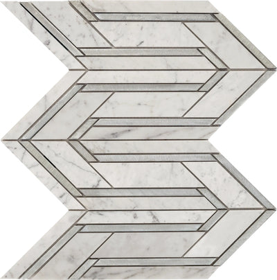 Aspire Stone Uptown Preston Hollow 10" x 13" Marble Mosaic