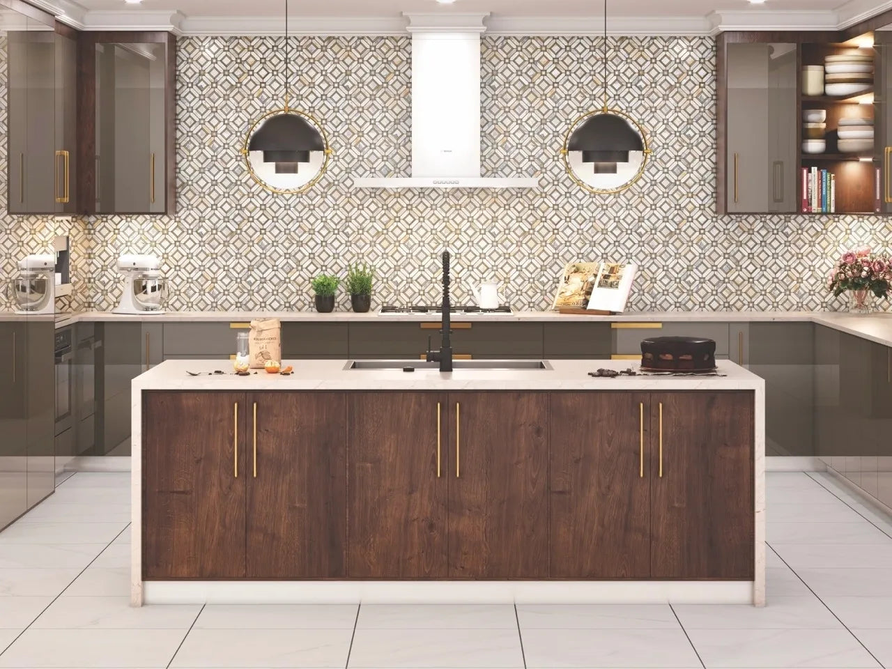 Aspire Stone Uptown Oak Lawn 12" x 12" Marble Mosaic
