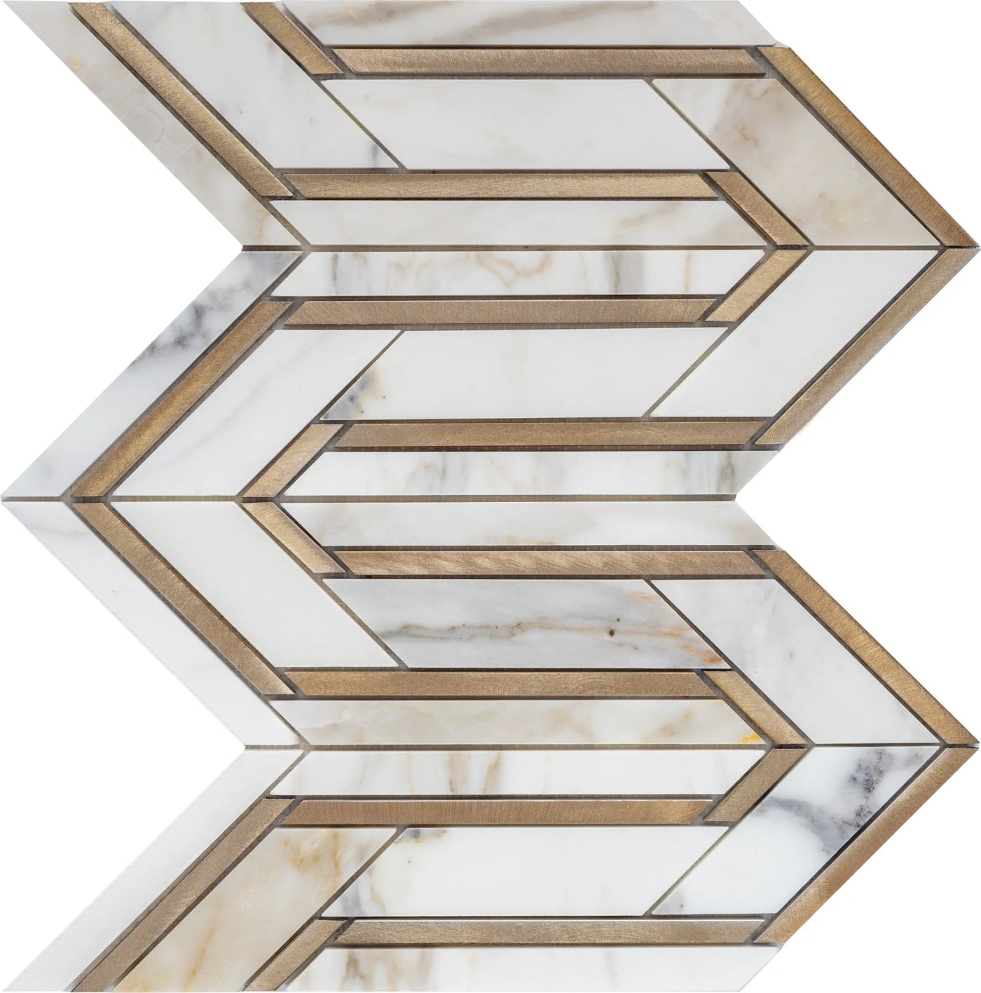 Aspire Stone Uptown Preston Hollow 10" x 13" Marble Mosaic