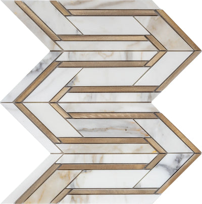Aspire Stone Uptown Preston Hollow 10" x 13" Marble Mosaic