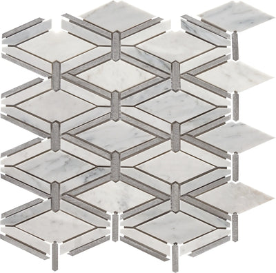Aspire Stone Uptown University Park 12" x 12" Marble Mosaic