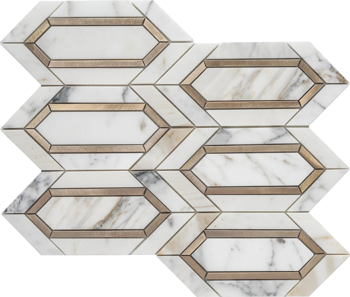 Aspire Stone Uptown Westover Hills 12" x 15" Marble Mosaic