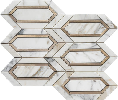 Aspire Stone Uptown Westover Hills 12" x 15" Marble Mosaic