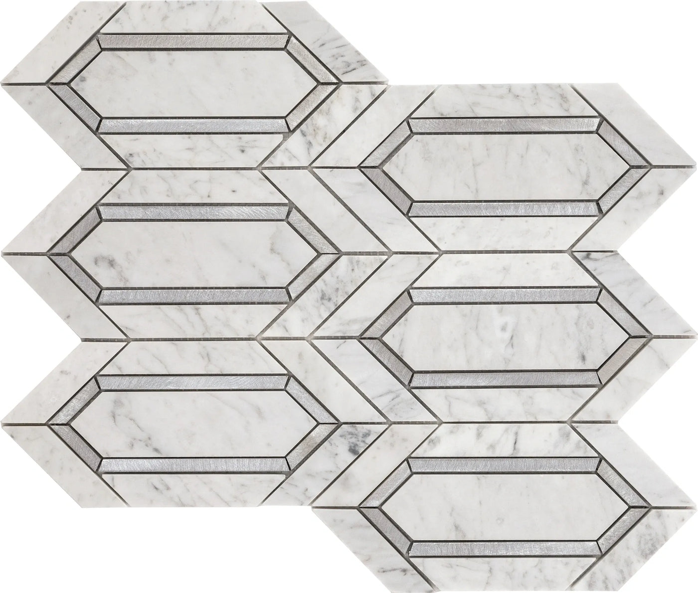 Aspire Stone Uptown Westover Hills 12" x 15" Marble Mosaic