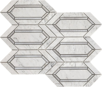 Aspire Stone Uptown Westover Hills 12" x 15" Marble Mosaic