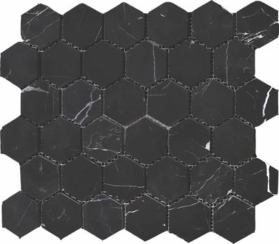Aspire Stone Marble 2" Hexagon 12" x 12" Marble Mosaic