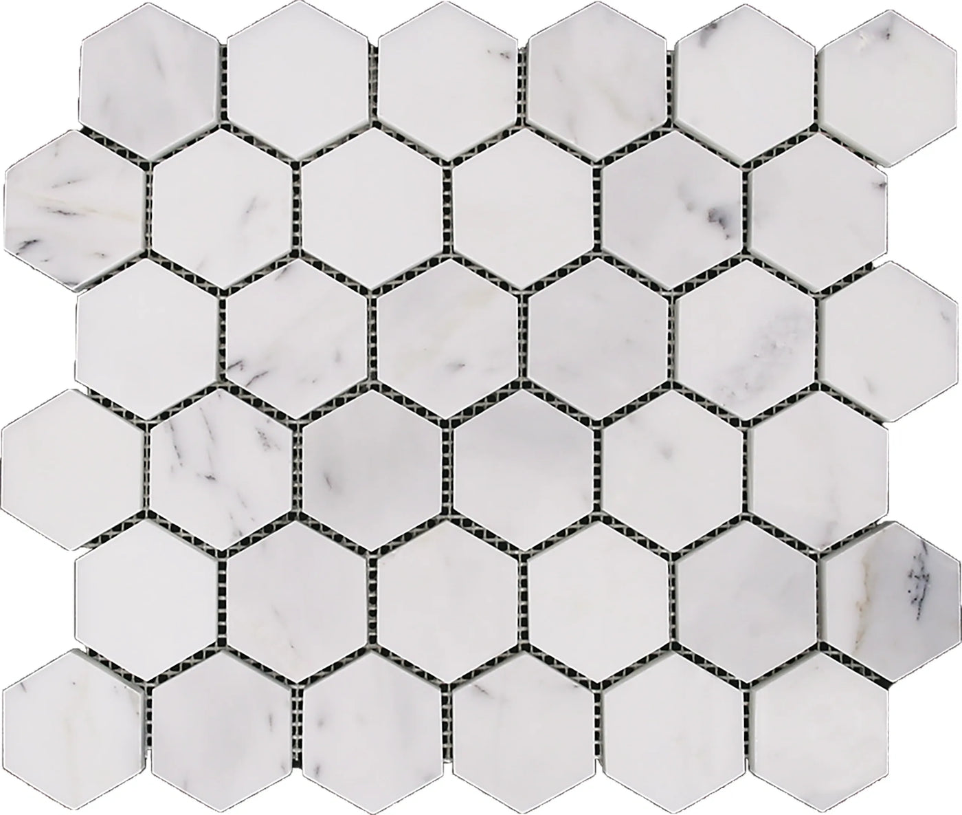 Aspire Stone Marble 2" Hexagon 12" x 12" Marble Mosaic