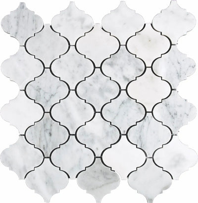 Aspire Stone Marble Lantern 12" x 12" Marble Mosaic