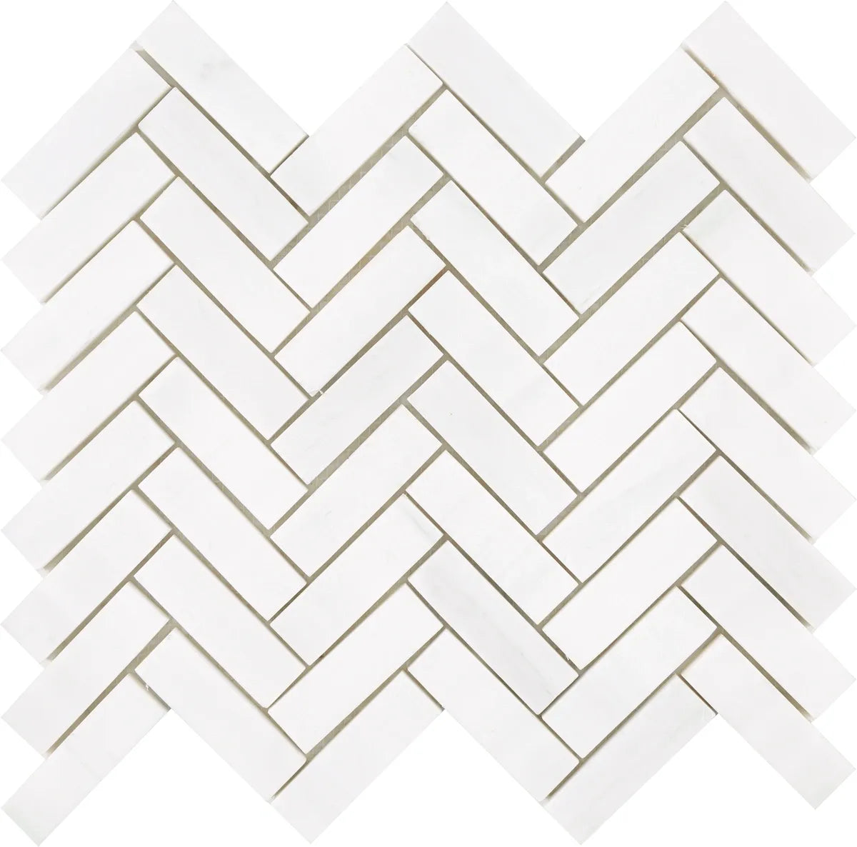 Aspire Stone Marble 1 x 3 Herringbone 12" x 12" Marble Mosaic