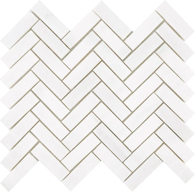 Aspire Stone Marble 1 x 3 Herringbone 12" x 12" Marble Mosaic