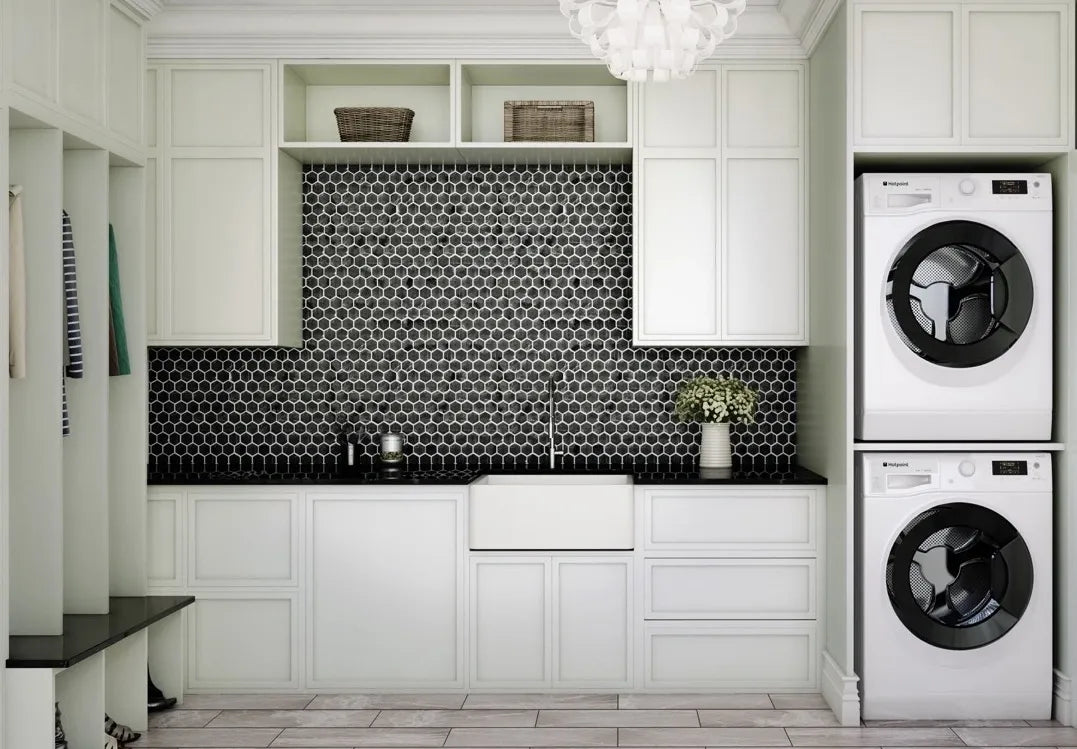 Aspire Stone Marble 2" Hexagon 12" x 12" Marble Mosaic