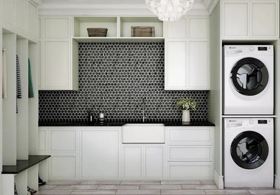 Aspire Stone Marble 2" Hexagon 12" x 12" Marble Mosaic