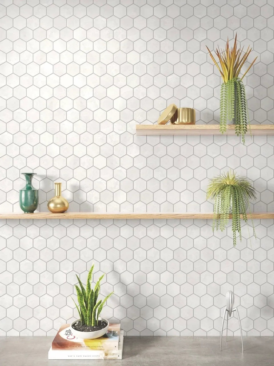 Aspire Stone Marble 3" Hexagon 12" x 12" Marble Mosaic