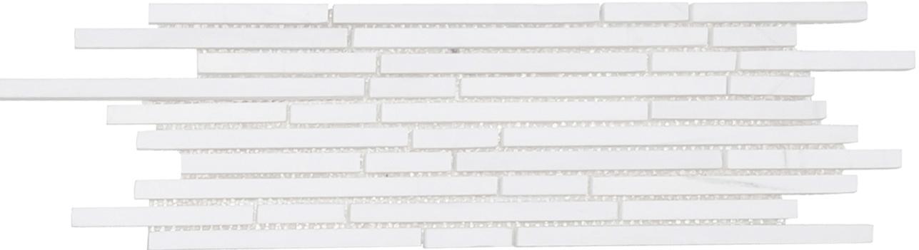 Tesoro Marble Pixie Strip 4" x 12" Marble Mosaic