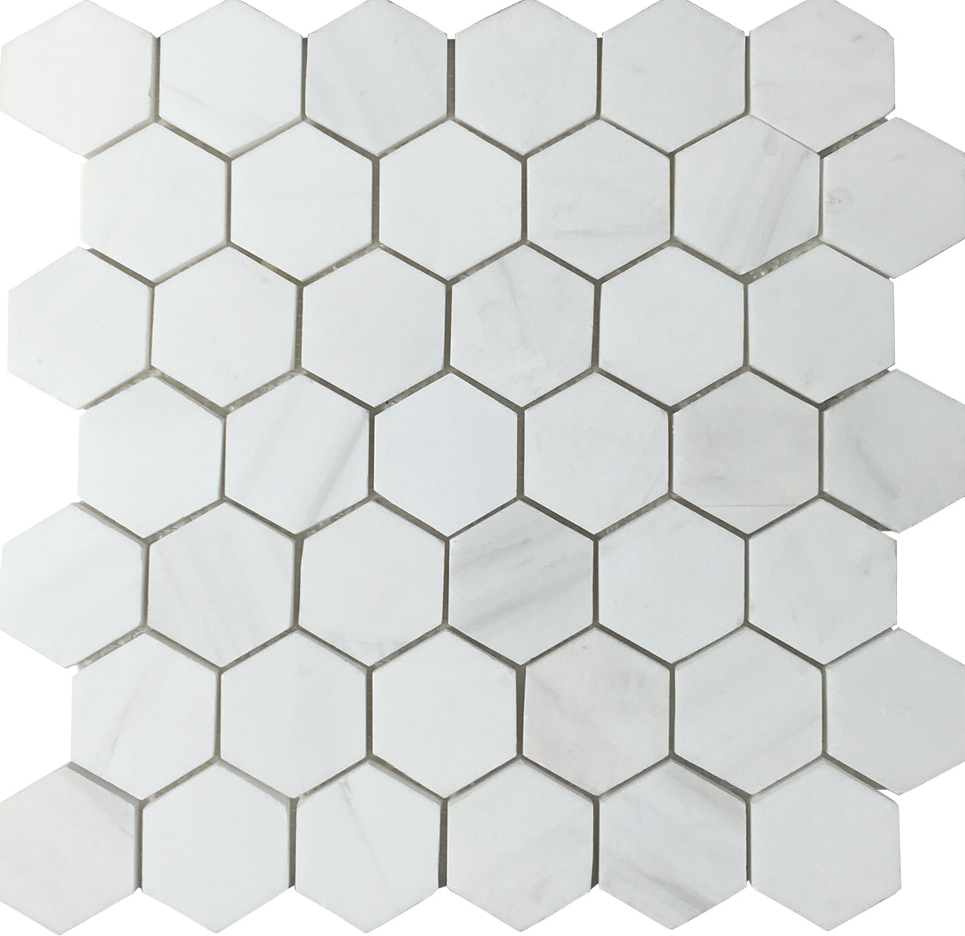 Tesoro Marble Hexagon 11.88" x 12" Marble Mosaic