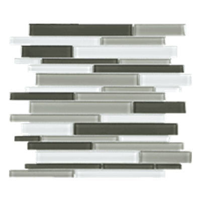 Tesoro Element 2 x 6 Random Linear 11.75" x 11.75" Glass Mosaic