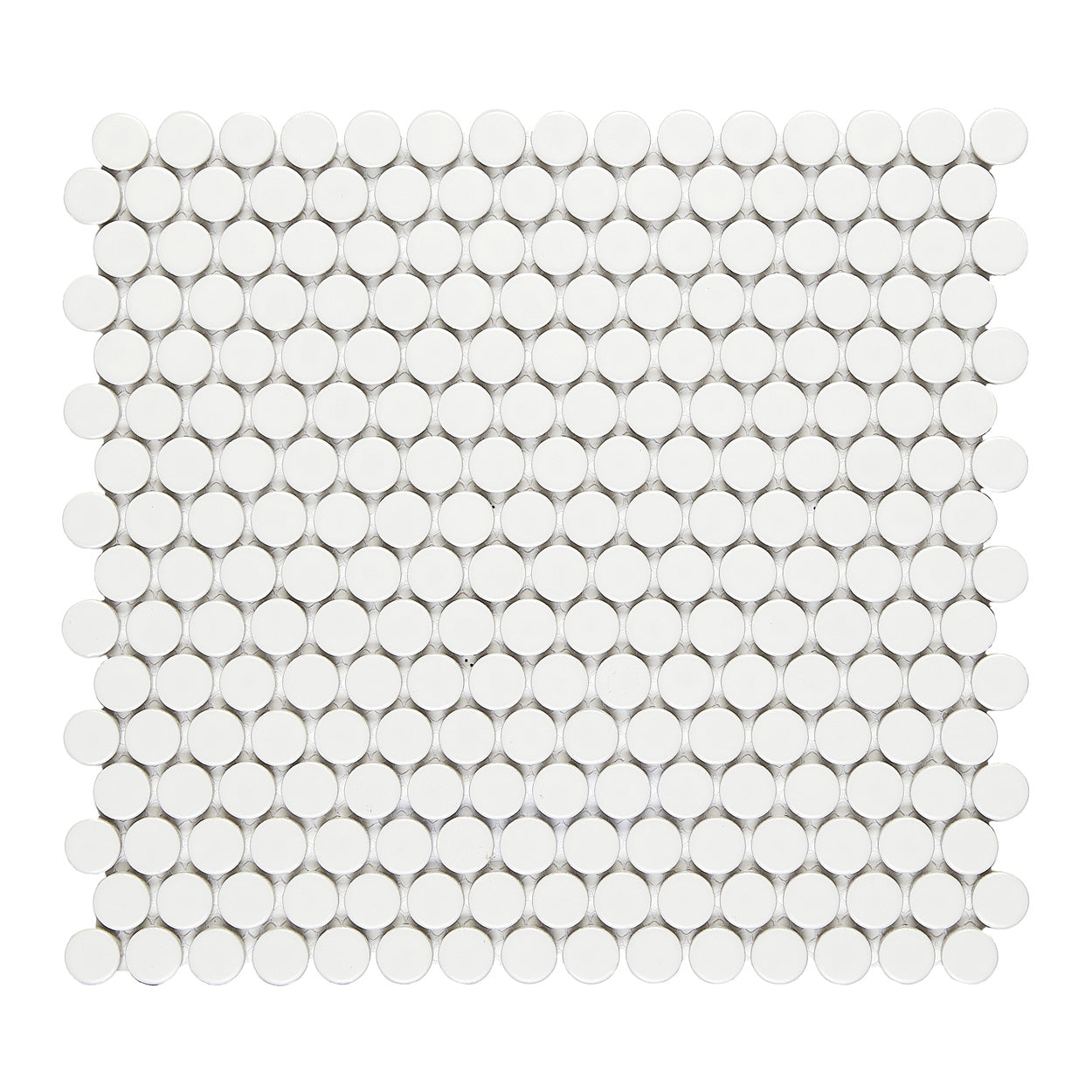 Lungarno Finish Line Penny Round 11.5" x 12.25" Porcelain Mosaic