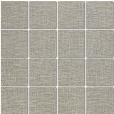 Tesoro Natural Linen 3 x 3 12" x 12" Porcelain Mosaic