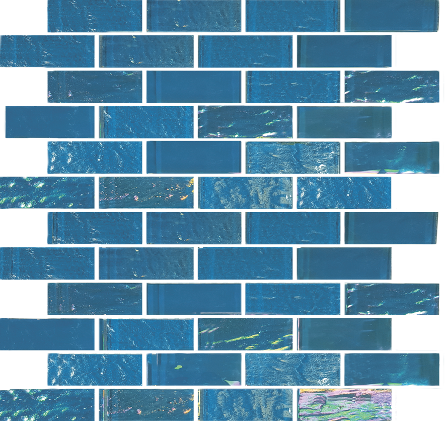 QDI Surfaces Nautical 1 x 3 12" x 12" Glass Mosaic