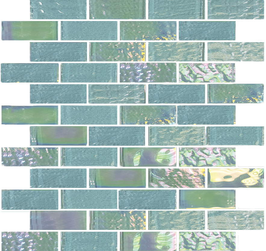 QDI Surfaces Nautical 1 x 3 12" x 12" Glass Mosaic