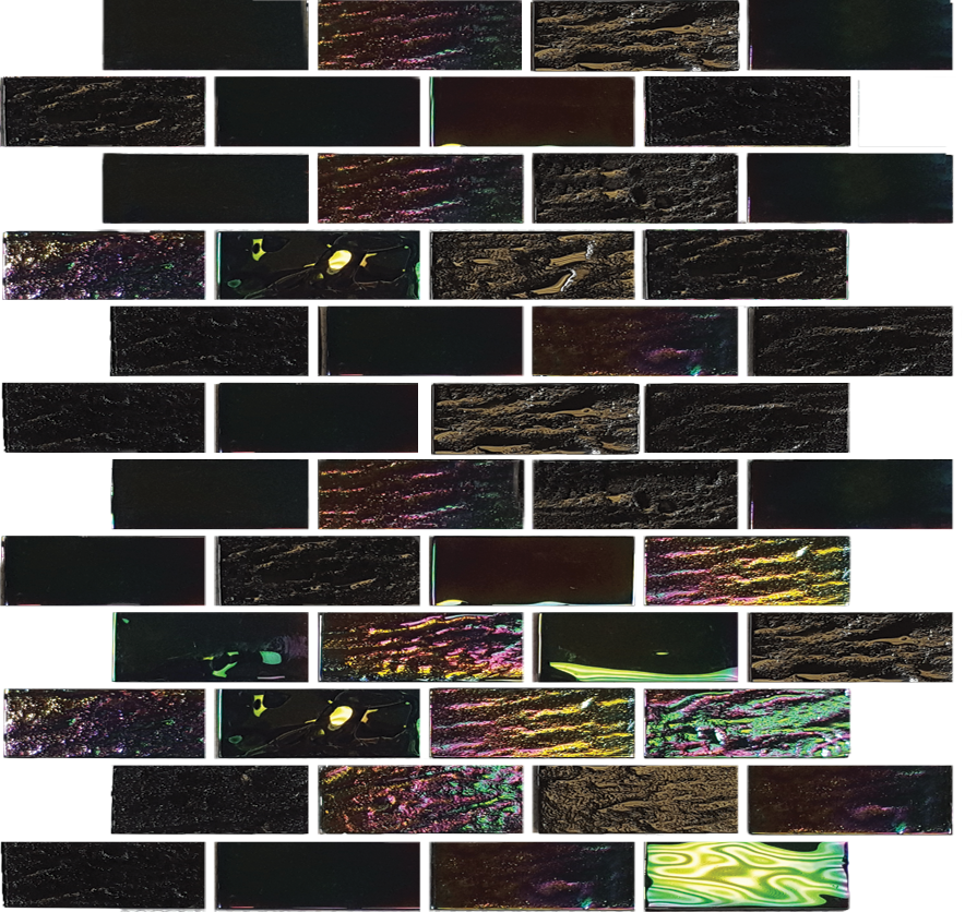 QDI Surfaces Nautical 1 x 3 12" x 12" Glass Mosaic