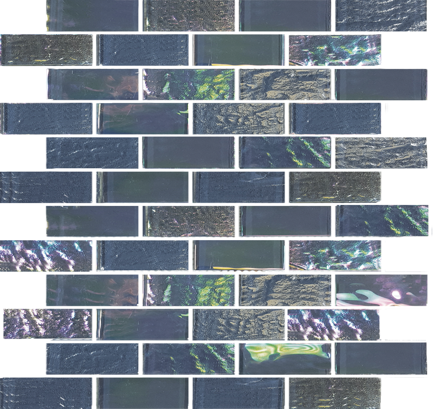 QDI Surfaces Nautical 1 x 3 12" x 12" Glass Mosaic