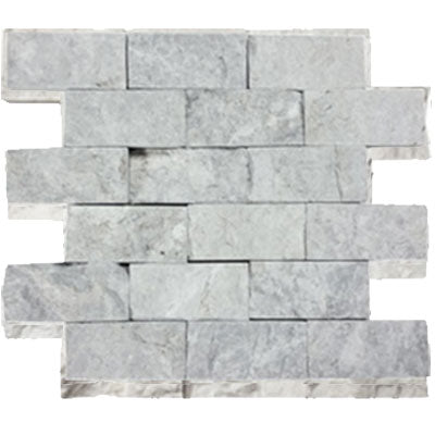 Tesoro Nuvoloso 2 x 4 Splitface 12" x 12" Natural Stone Mosaic