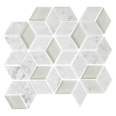 Maniscalco Bennelong Point Cube 10.5" x 12" Stone & Glass Mosaic