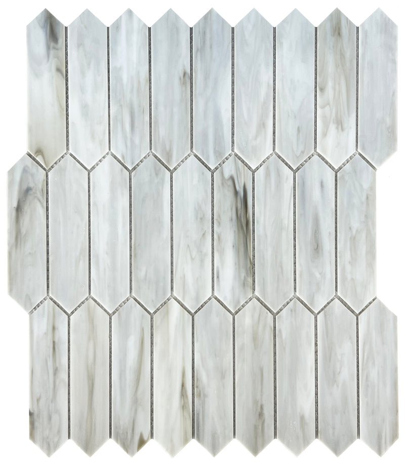 Ottimo Ceramics Opal Picket 12" x 12" Glass Mosaic