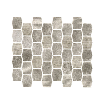 Lungarno Organic Strands 2 x 2 Lantern 9.8" x 12.11" Glass Mosaic