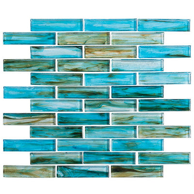 Oyster Cove 1" x 4" 11.75" x 11.75" Glass Mosaic