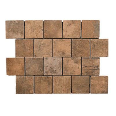 Tesoro Chicago Brick 3 x 3 12" x 16" Porcelain Mosaic