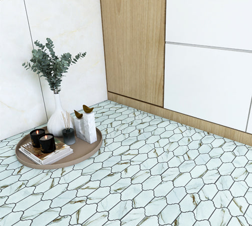 Maniscalco Provence 2 x 4 Mini Provenzal 9.5" x 12.25" Porcelain Mosaic