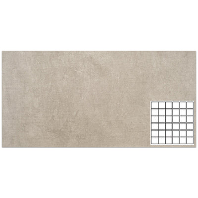 Tesoro Fusion Fabric 12" x 12" Porcelain Mosaic