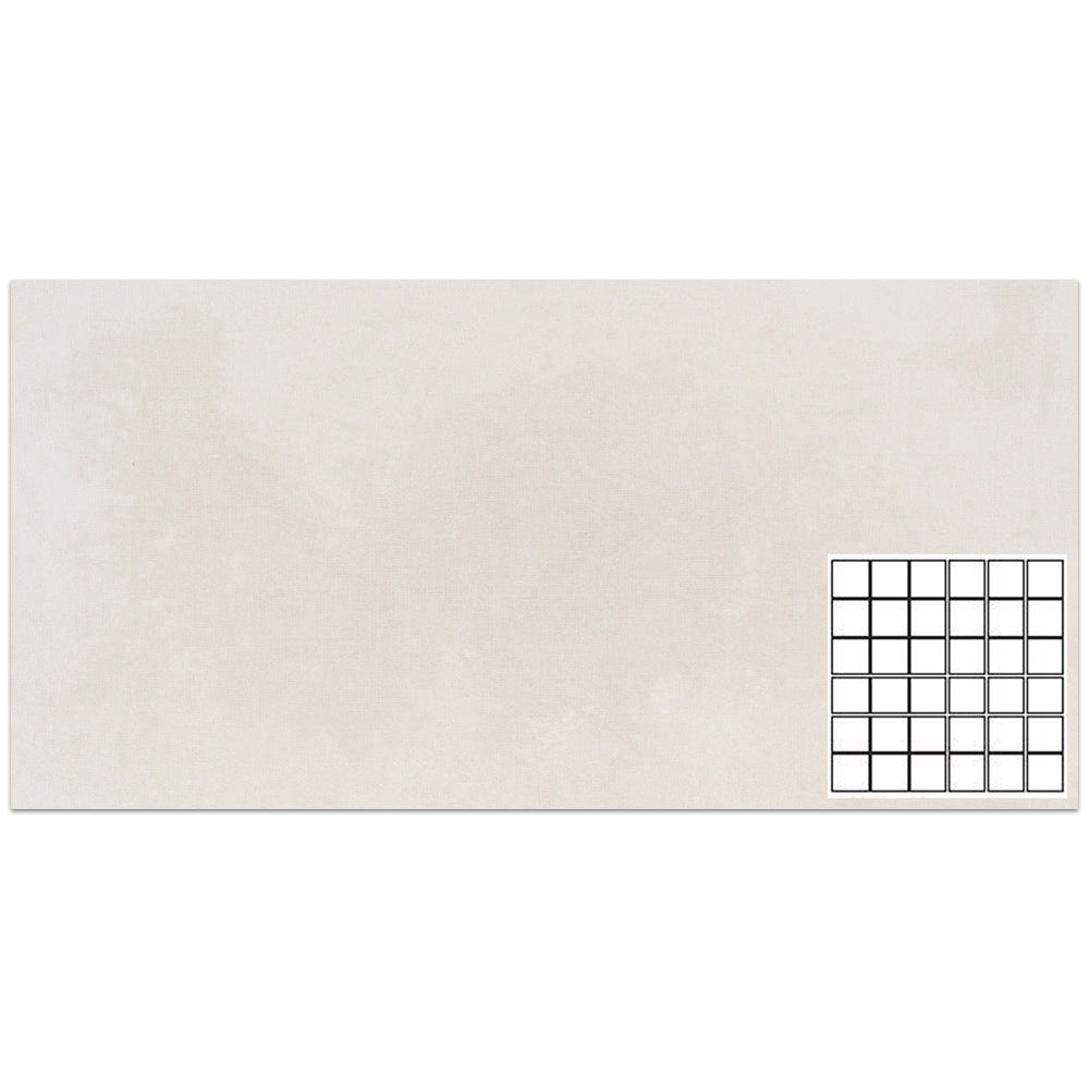 Tesoro Fusion Fabric 12" x 12" Porcelain Mosaic