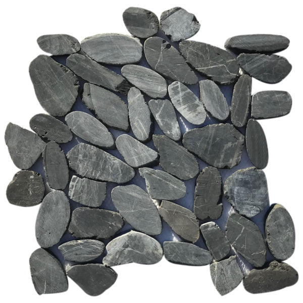 Patara Stone Pebble Sliced 12" x 12" Pebble Mosaic