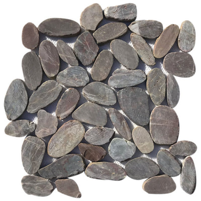 Patara Stone Pebble Sliced 12" x 12" Pebble Mosaic