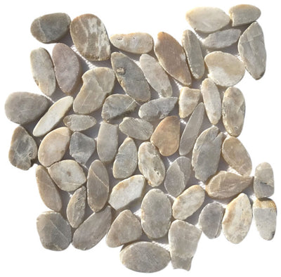 Patara Stone Pebble Sliced 12" x 12" Pebble Mosaic