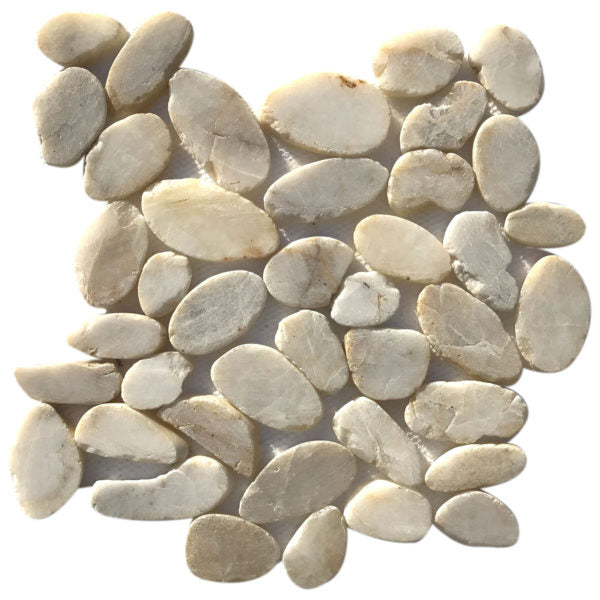 Patara Stone Pebble Sliced 12" x 12" Pebble Mosaic