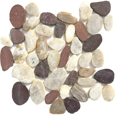 Patara Stone Pebble Sliced 12" x 12" Pebble Mosaic