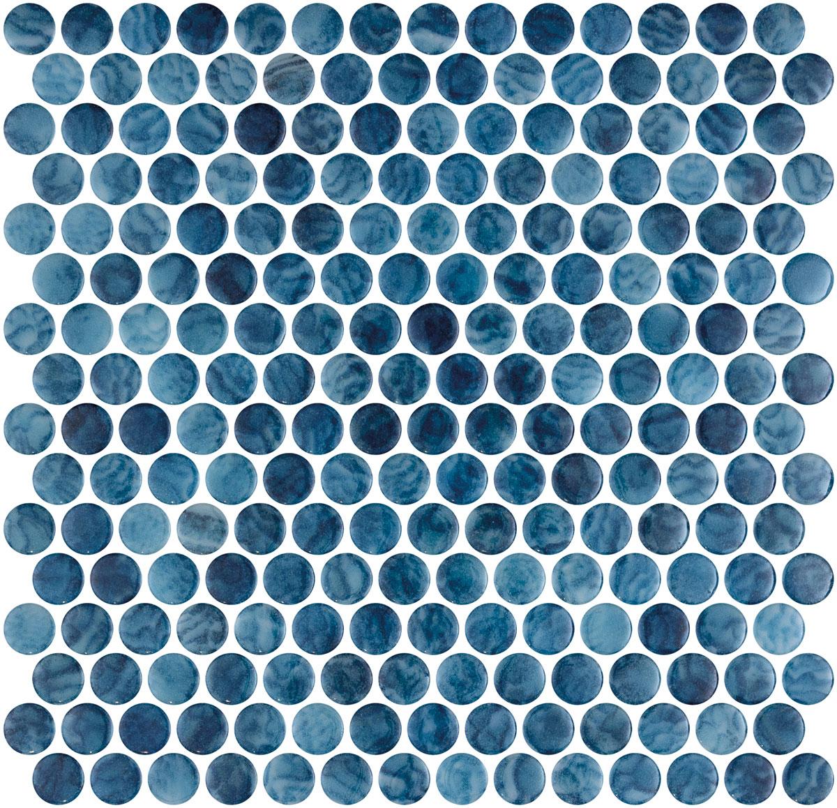 Tesoro Aquatica Vanguard Penny Round 11.25" x 11.25" Glass Mosaic