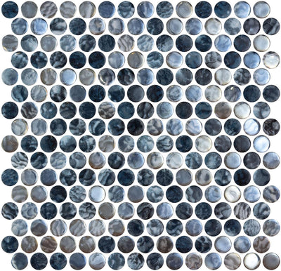 Tesoro Aquatica Vanguard Penny Round 11.25" x 11.25" Glass Mosaic