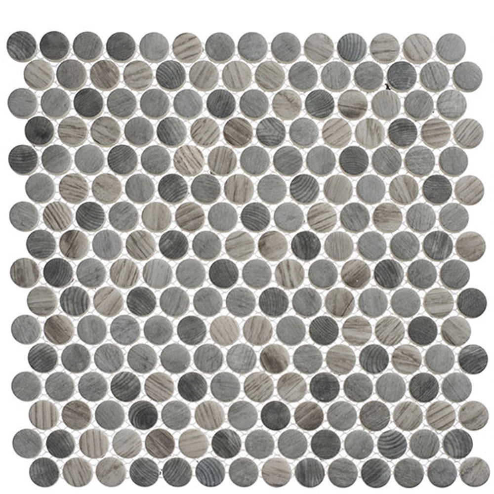 Polka Dots 12.13" x 12.13" Recycled Glass Mosaic
